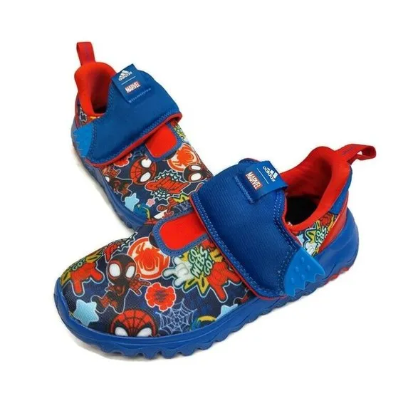 adidas Kids Size 3 SURU365 Spider-Man Training Athletic Shoes Marvel GY6682