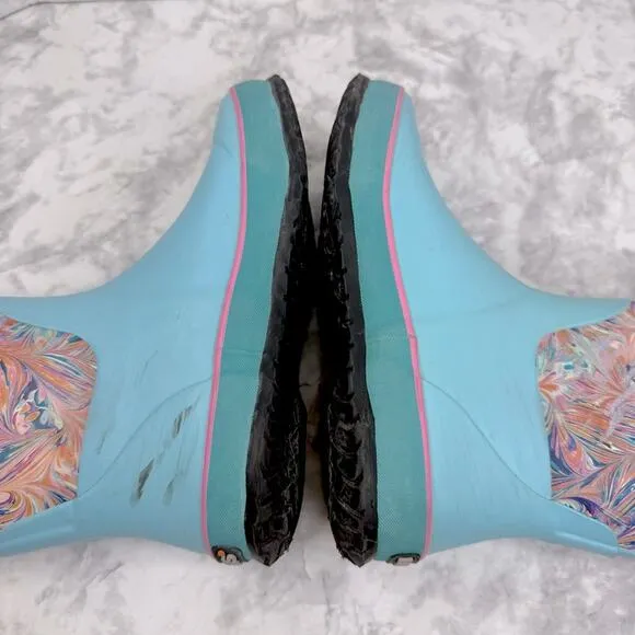 BOGS Rain Boot Marble Light Blue Outdoor Little Girl Size 3