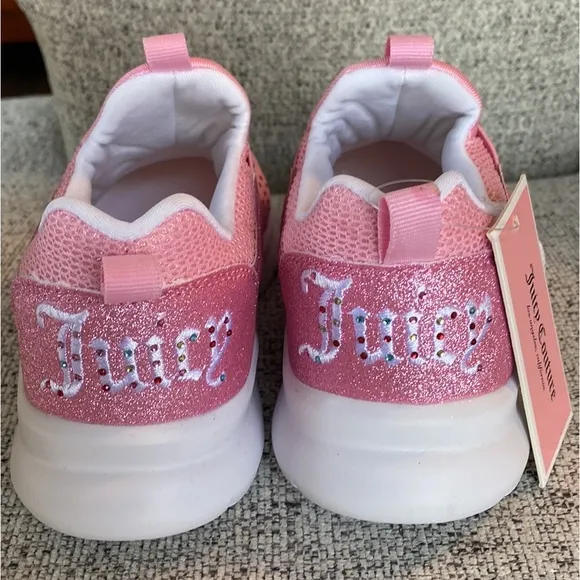 Juicy Couture Kids Sneakers Double Strap Casual Athletic Shoes