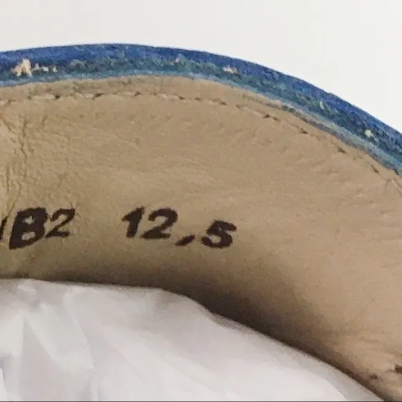 NEW Marc Joseph Blue Leather Slip On Moccasin Loafer Shoes