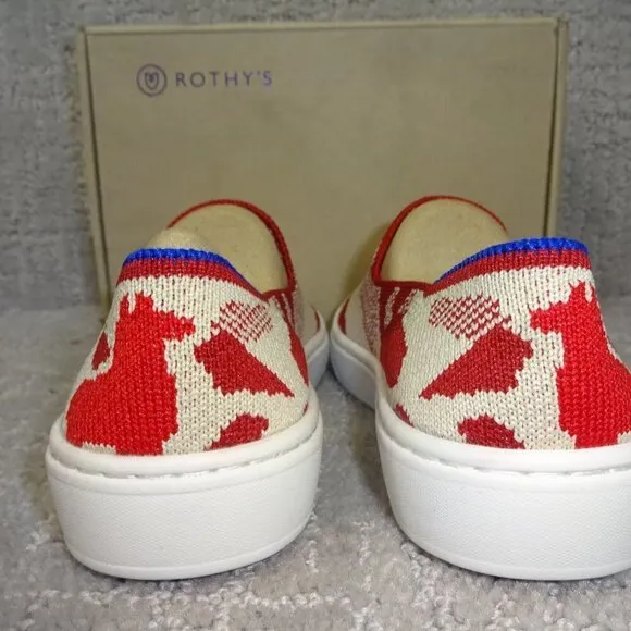 Rothys The Kids Sneaker Little Kids Size 13 US Red Llama Round Toe Slip on Shoes