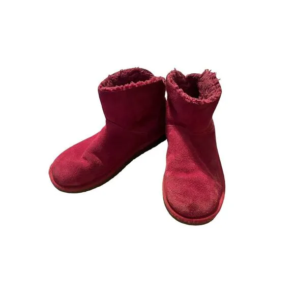 UGG Pink Winter Snow Boots Koolaburra Koola Star Mini Glittery Stars Girl’s SZ 4